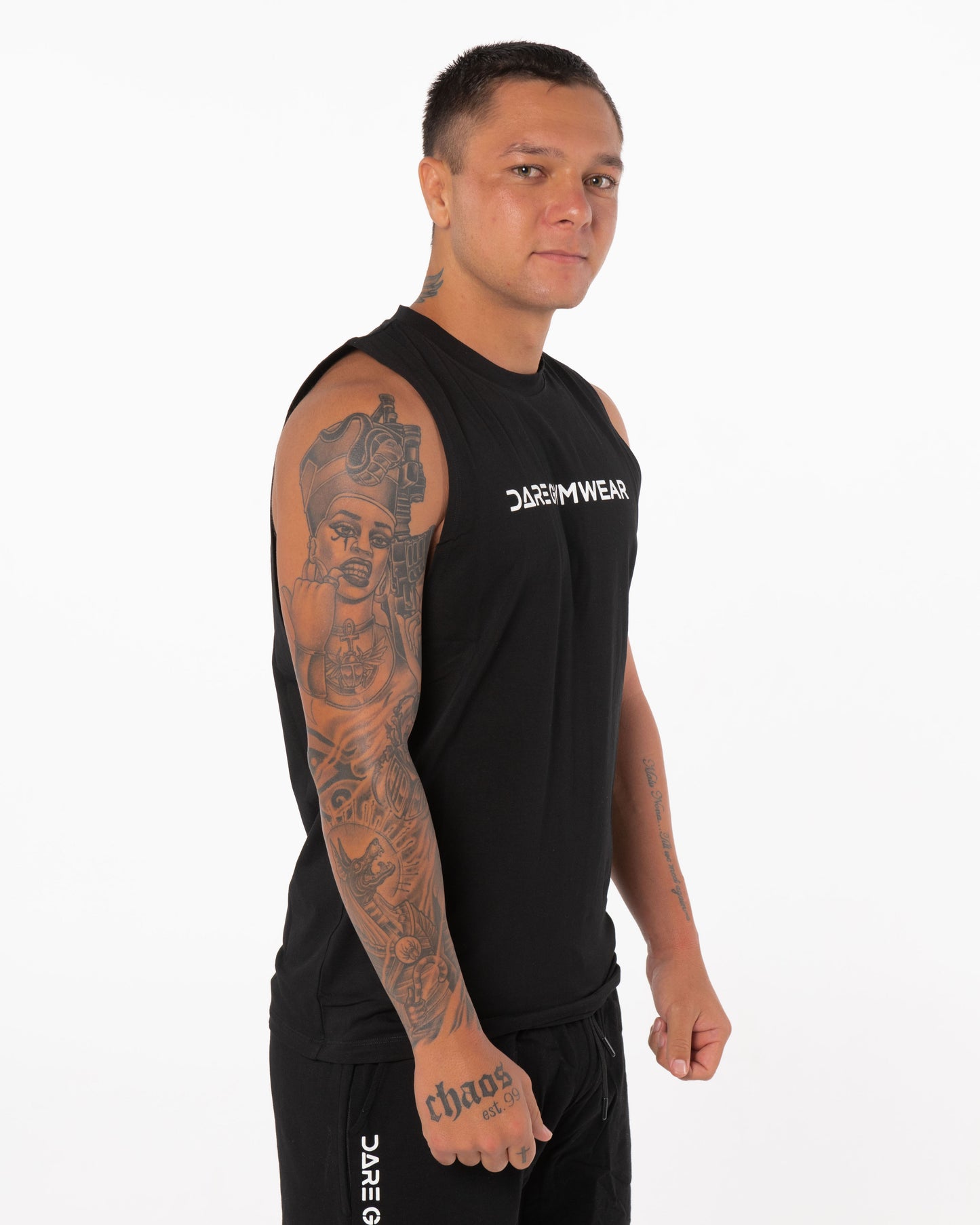 Mens Fitted Tank Black