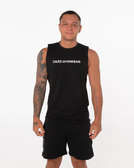 Mens Fitted Tank Black