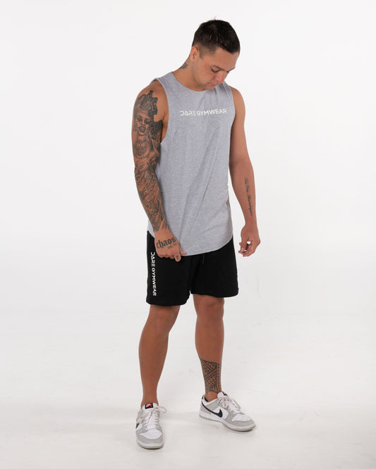 Mens Fitted Tank Grey